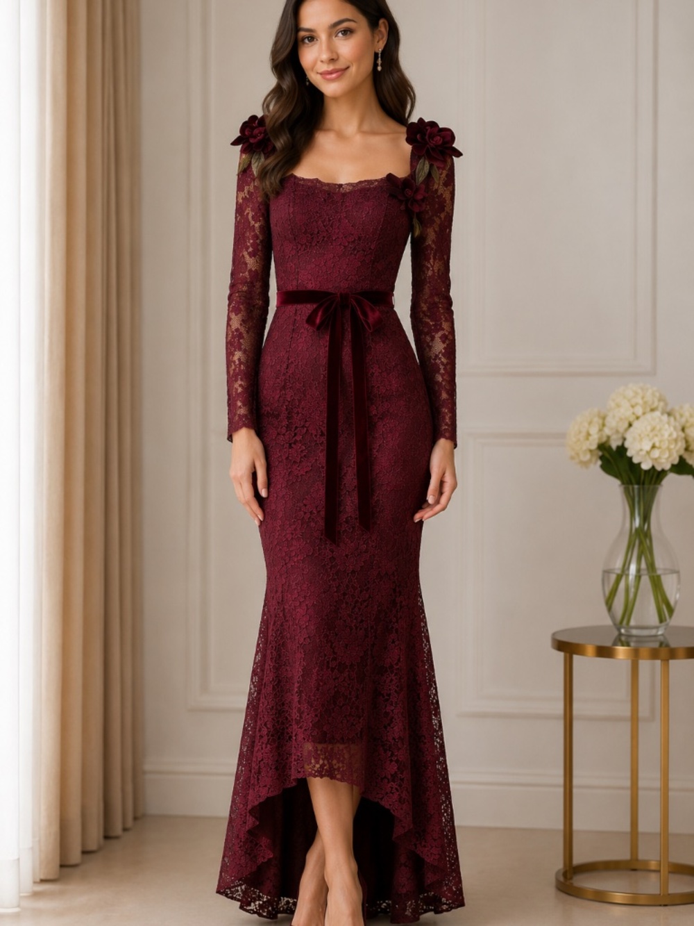 Muse by Marchesa Cypress Corded Lace Floral Applique Sweetheart Dress Sz 4 NWT